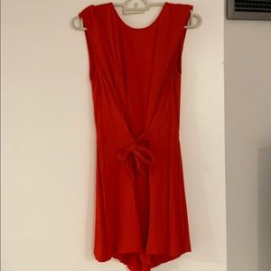 Bright red romper